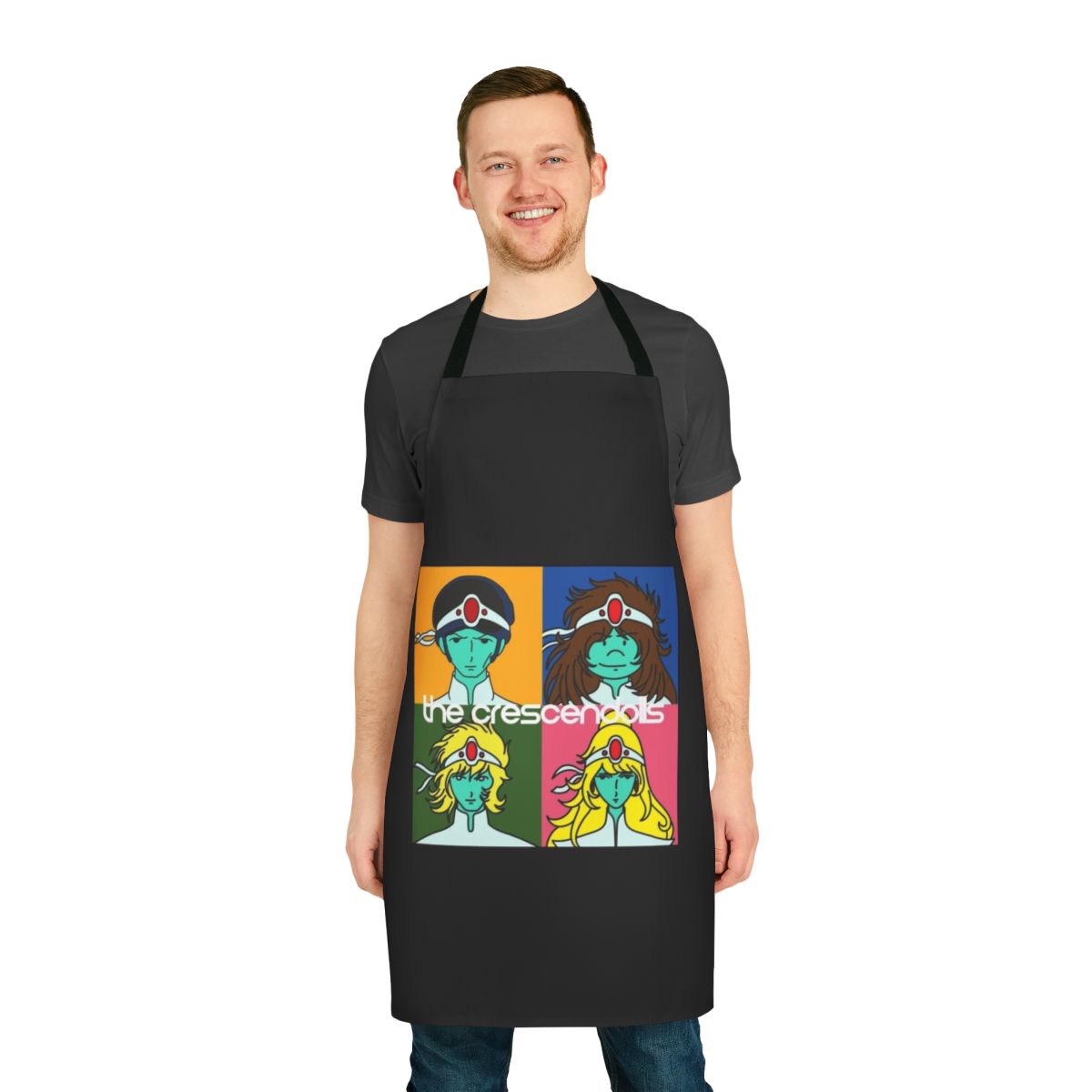 Stylized Crescendolls Alien-themed apron with Daft Punk Discovery references