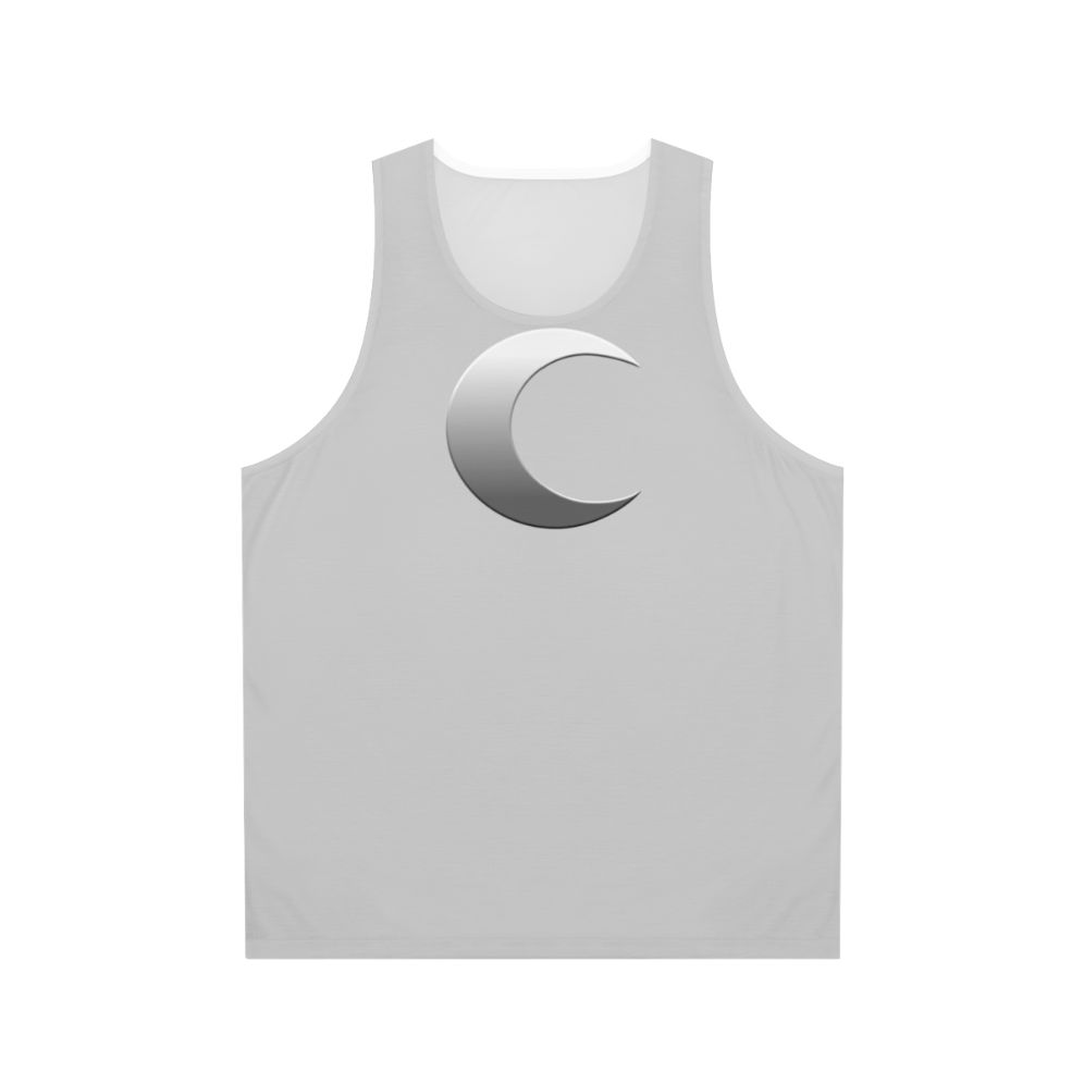 Crescent moon cosmic design unisex tank top