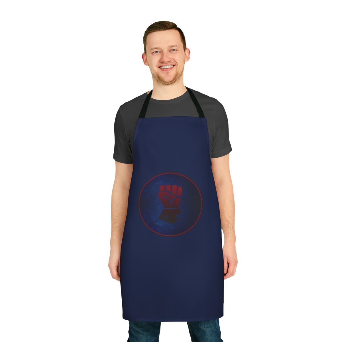 Crimson Fists-Inspired Apron with Chapter Symbols and Pauldrons