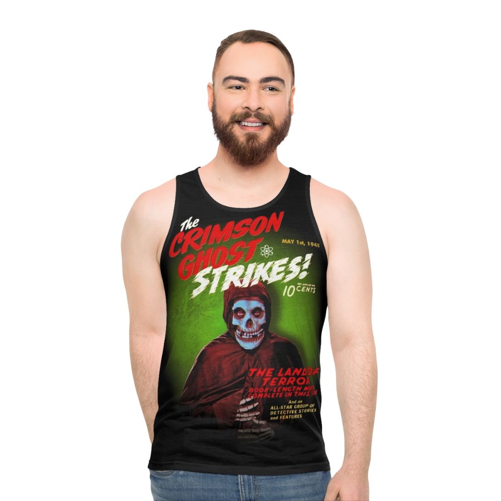 Crimson Ghost Horror Movie Vintage Graphic Unisex Tank Top