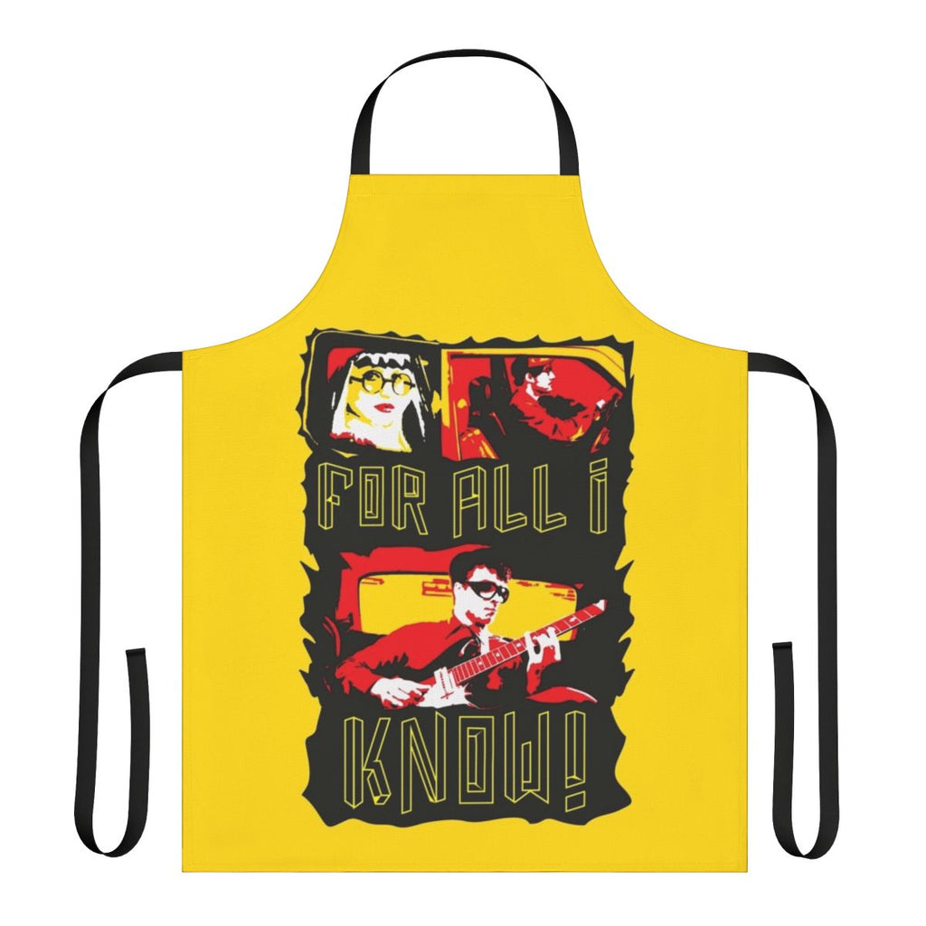 Crimson Told You So Inspired Apron with band and comic graphic