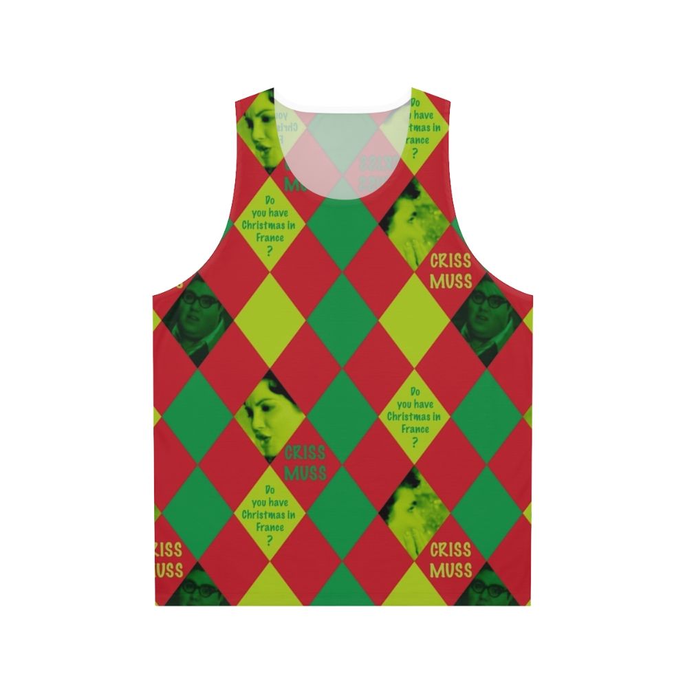 Criss cross unisex 80s movie tank top