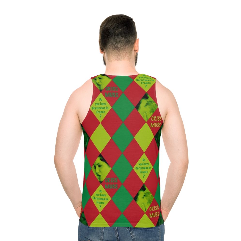 Criss cross unisex 80s movie tank top
