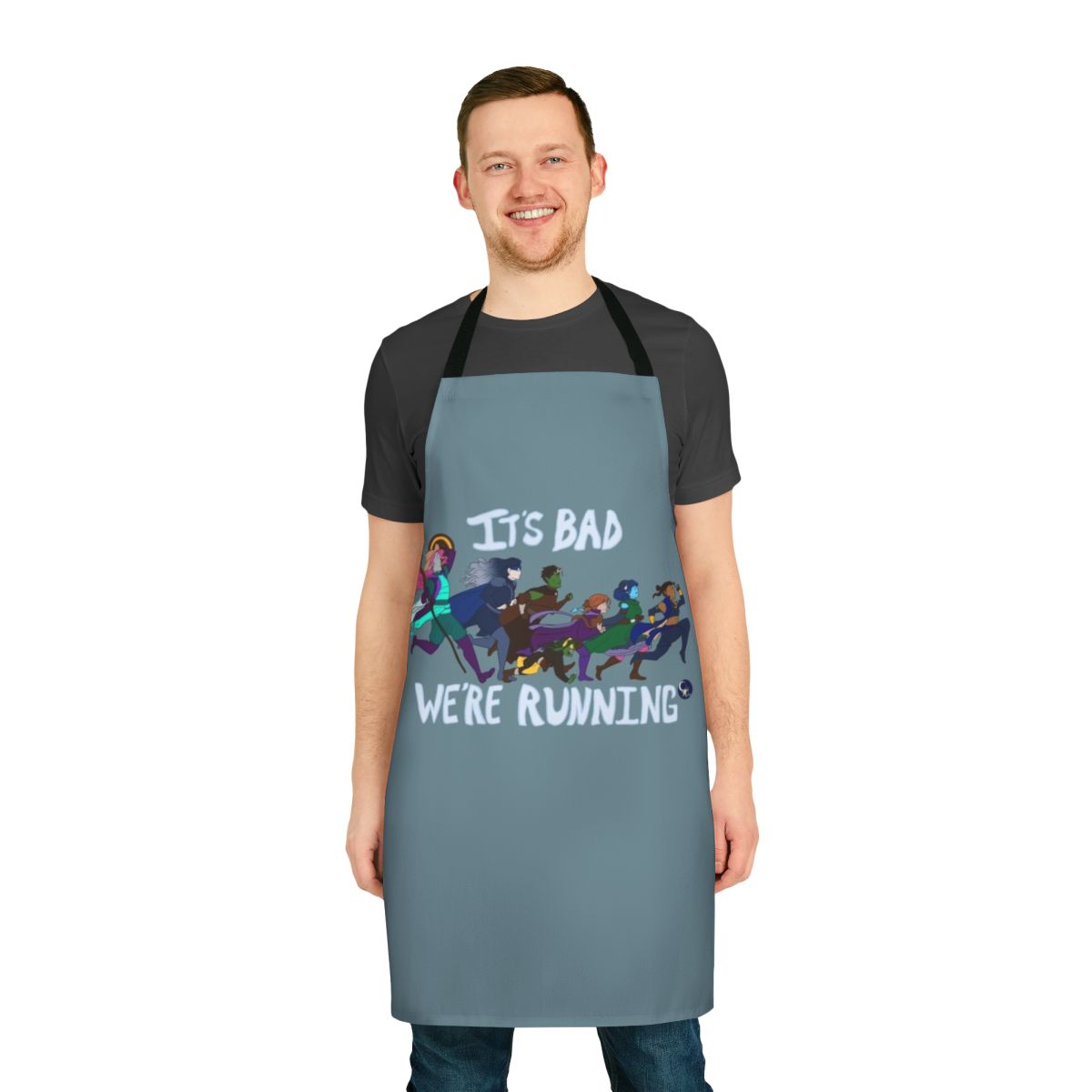 Critical Role inspired apron featuring the Mighty Nein characters