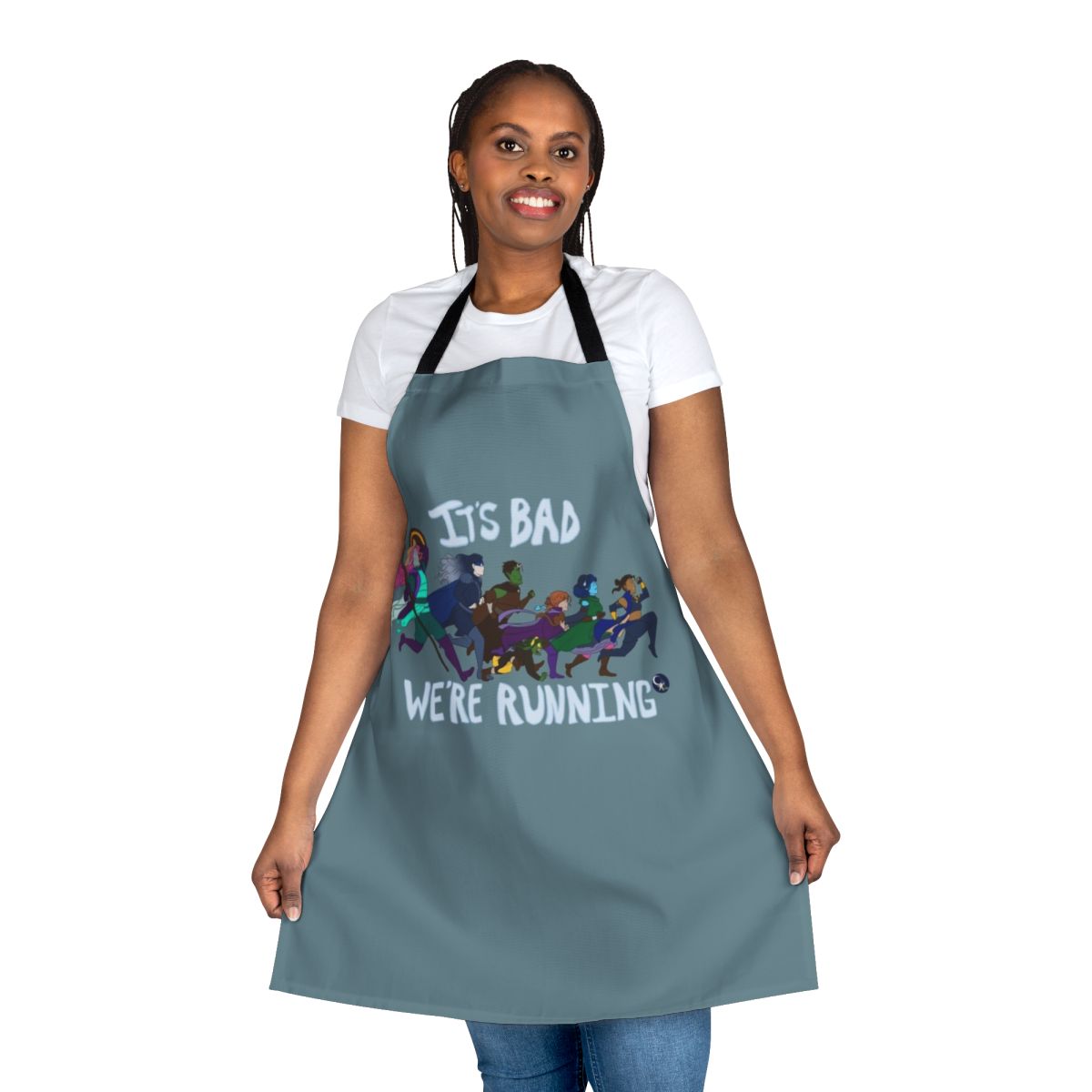 Critical Role inspired apron featuring the Mighty Nein characters