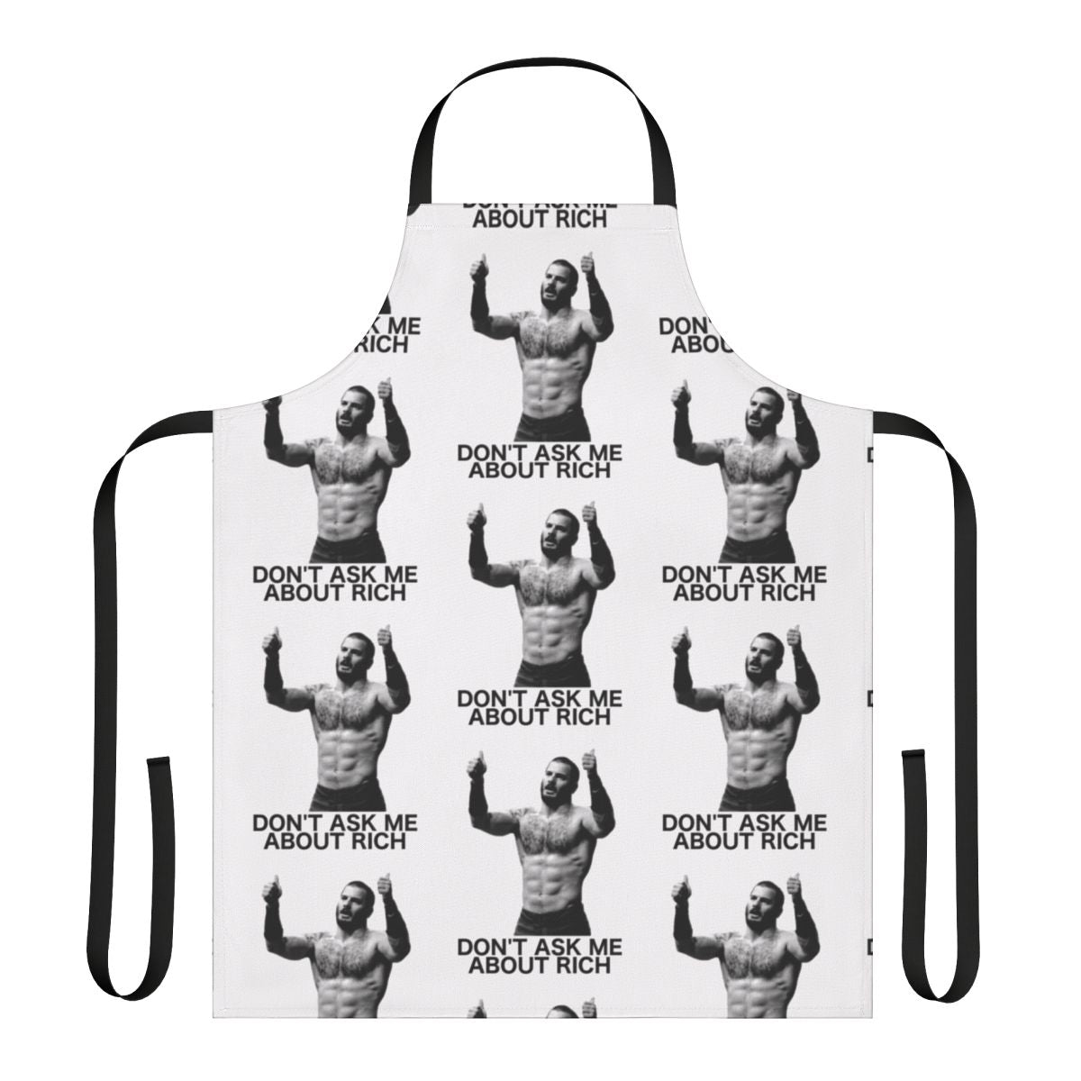 Crossfit-inspired apron with images of top athletes Mat Fraser and Rich Froning