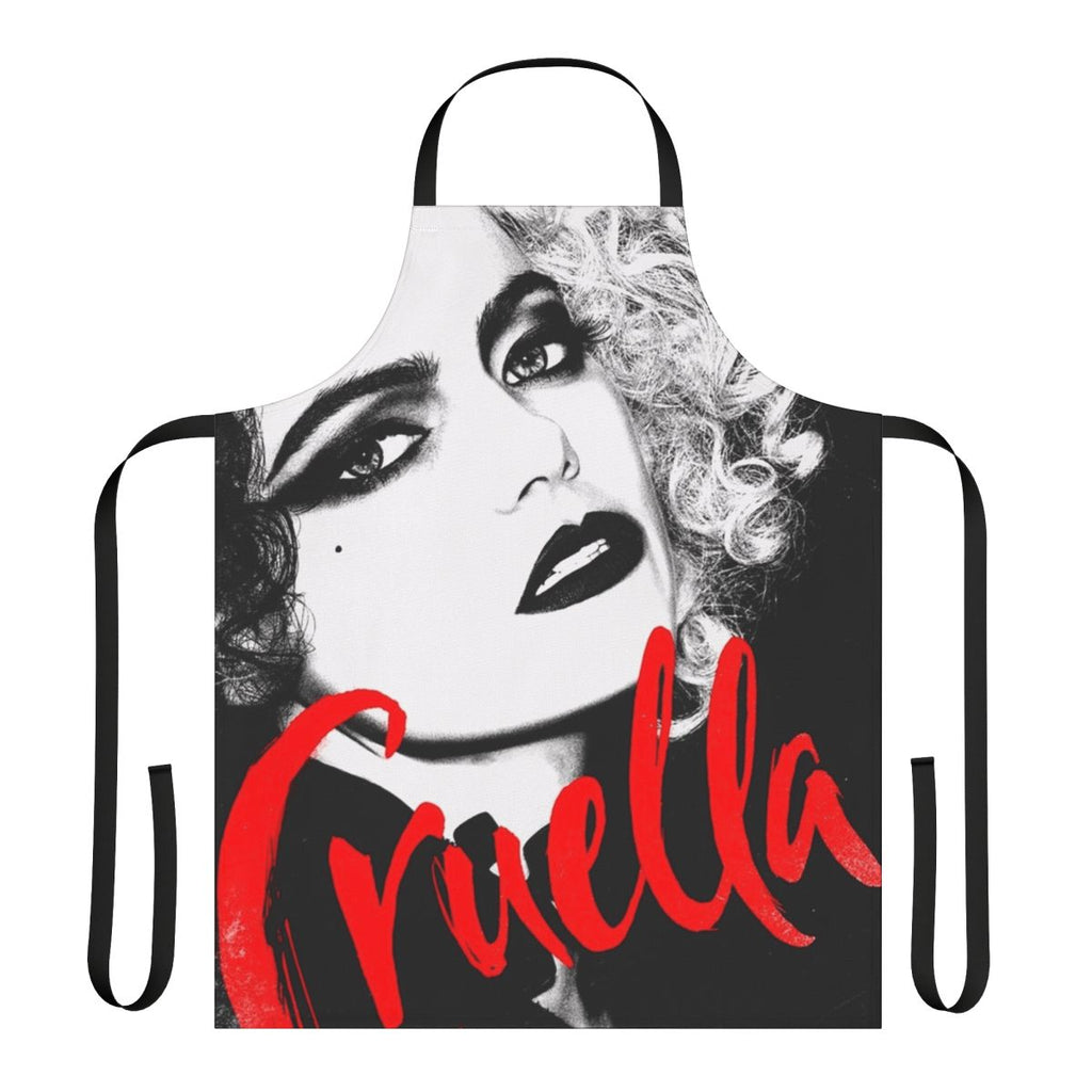 Cruella-Inspired Apron with Dalmatian Print