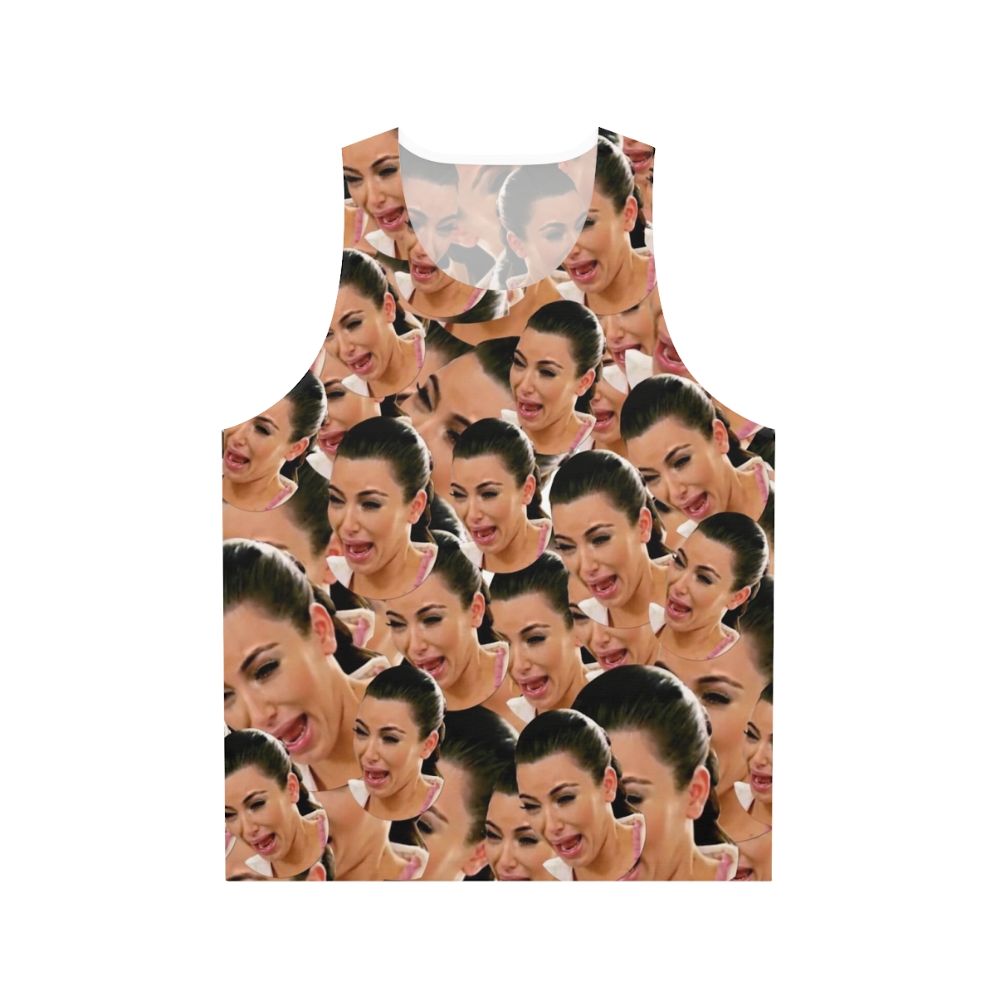 Crying Kim Kardashian meme unisex tank top