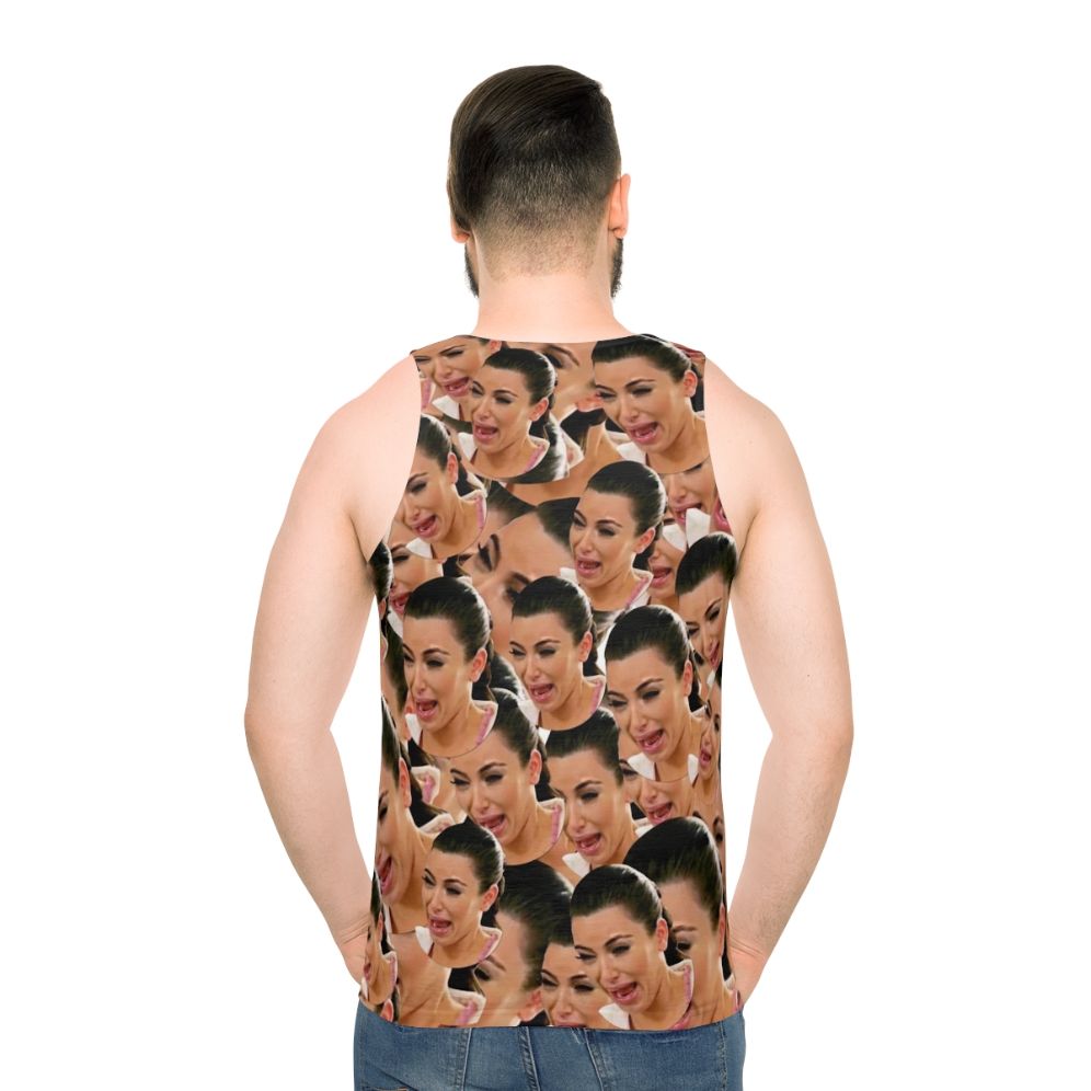 Crying Kim Kardashian meme unisex tank top