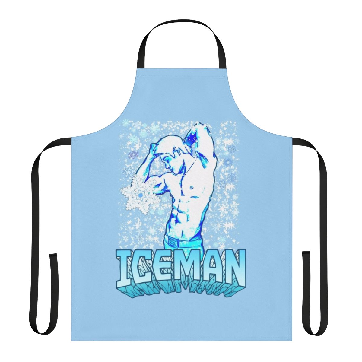 Apron featuring Iceman, the X-Men character with cryokinetic ice powers