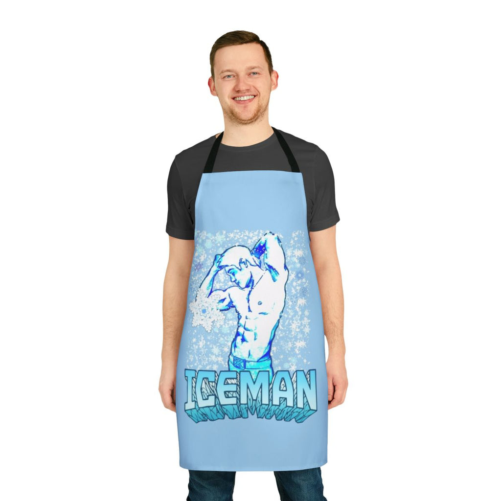 Apron featuring Iceman, the X-Men character with cryokinetic ice powers