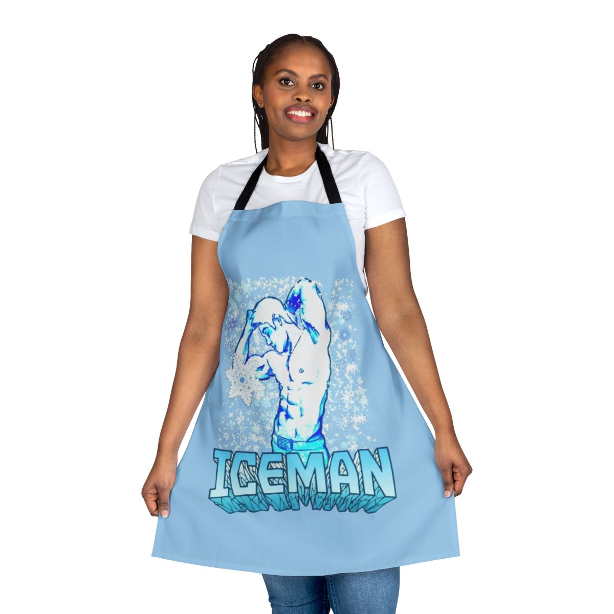 Apron featuring Iceman, the X-Men character with cryokinetic ice powers