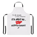 Crypto fascist-themed apron with references to the TV show Red Dwarf