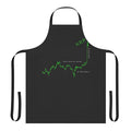 Stylish apron featuring the XRP cryptocurrency logo and head and shoulders chart design