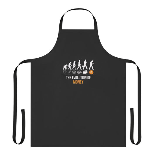 Cryptocurrency Evolution Apron featuring Bitcoin's historical progression