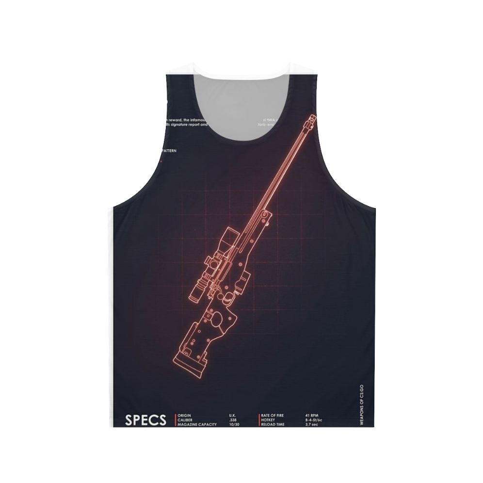 CSGO AWP Sniper Themed Unisex Tank Top