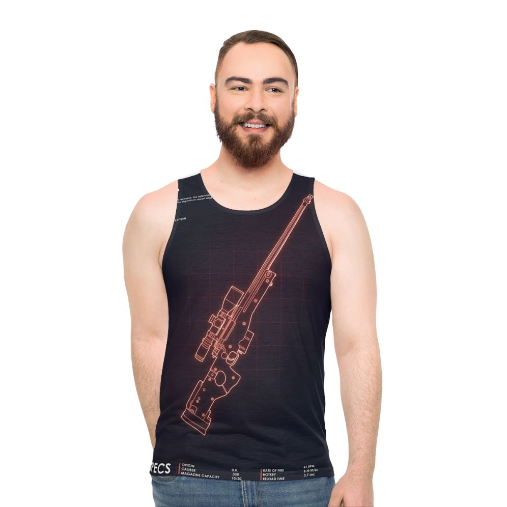 CSGO AWP Sniper Themed Unisex Tank Top