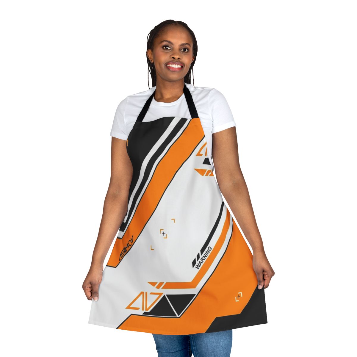 Counter Strike Global Offensive inspired apron with Asiimov game skin pattern
