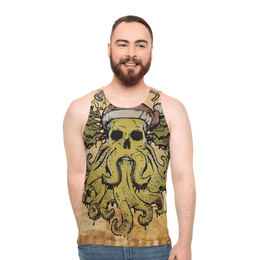 Cthulhu Christmas unisex tank top