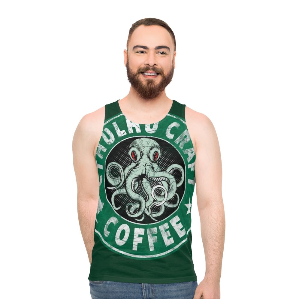 Cthulhu Coffee Retro Unisex Tank Top