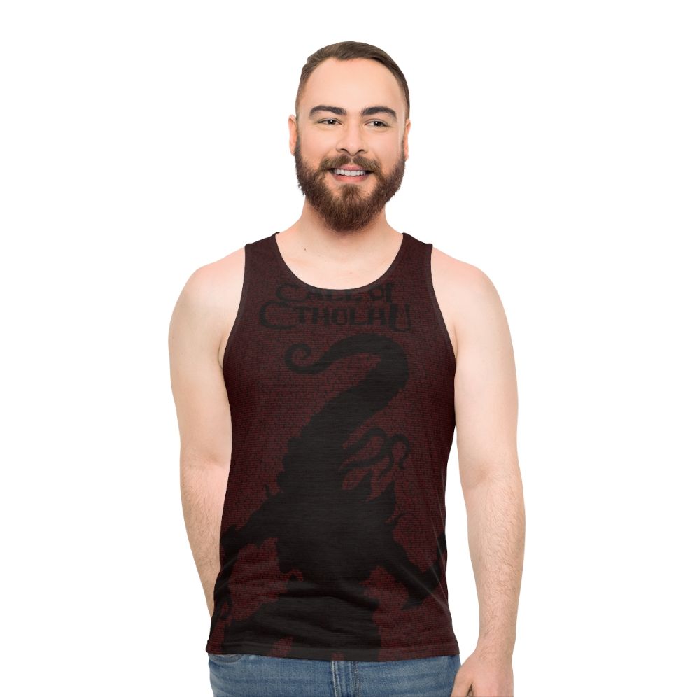 Cthulhu horror-themed unisex tank top