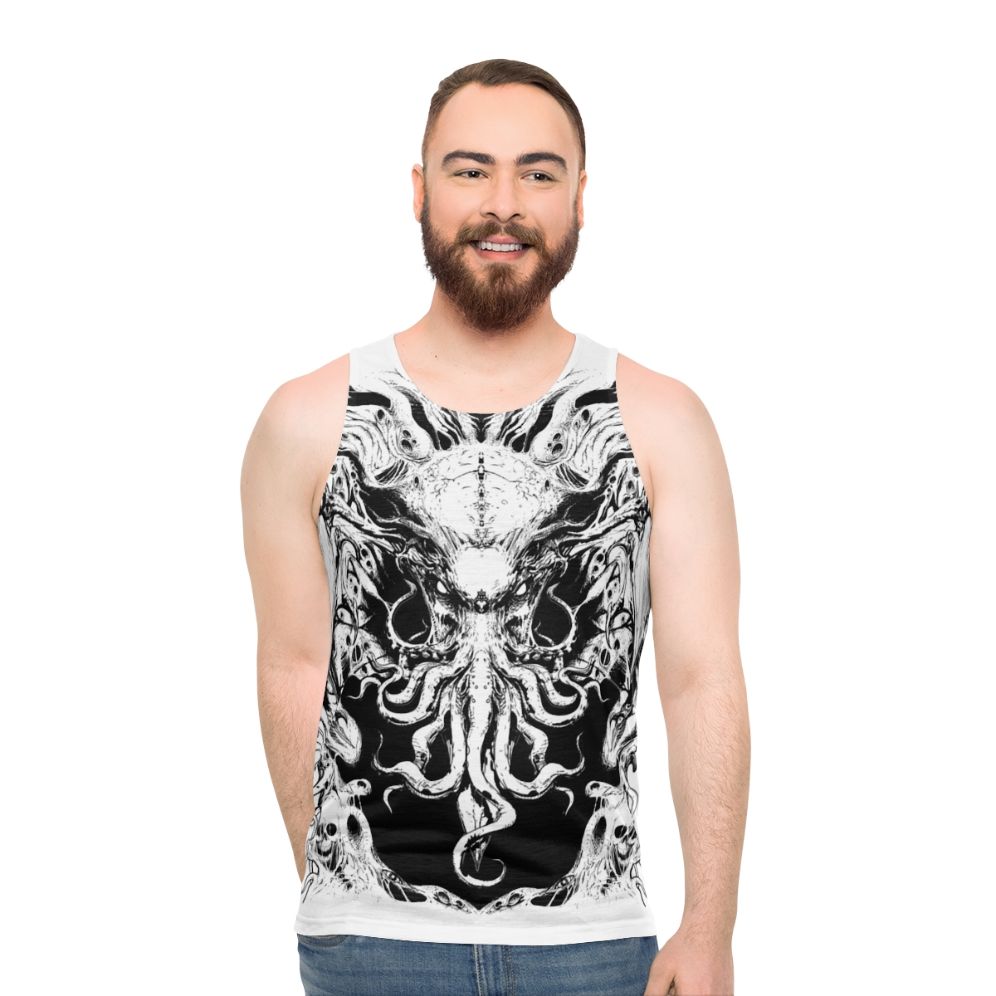 Cthulhu horror unisex tank top