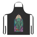 Cthulhu inspired apron with green tentacles and primordial god design