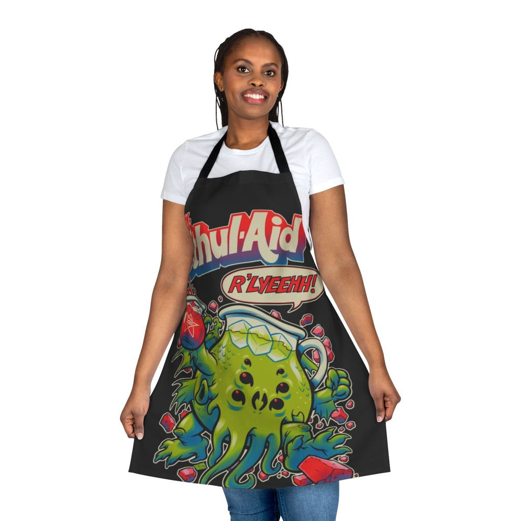Cthulhu-themed cooking apron with Lovecraft-inspired design