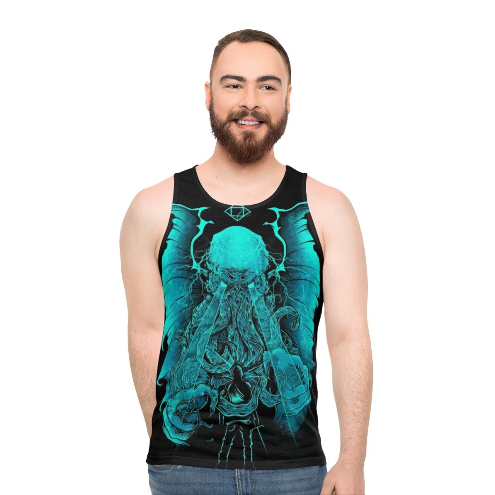 Cthulhu unisex tank top with dark art illustration