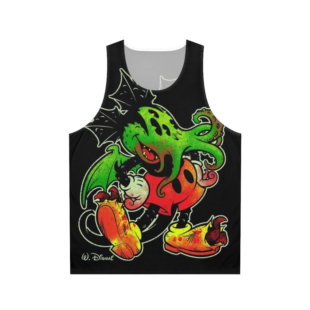 Cthulhu inspired unisex tank top with Mickhulhu mouse design