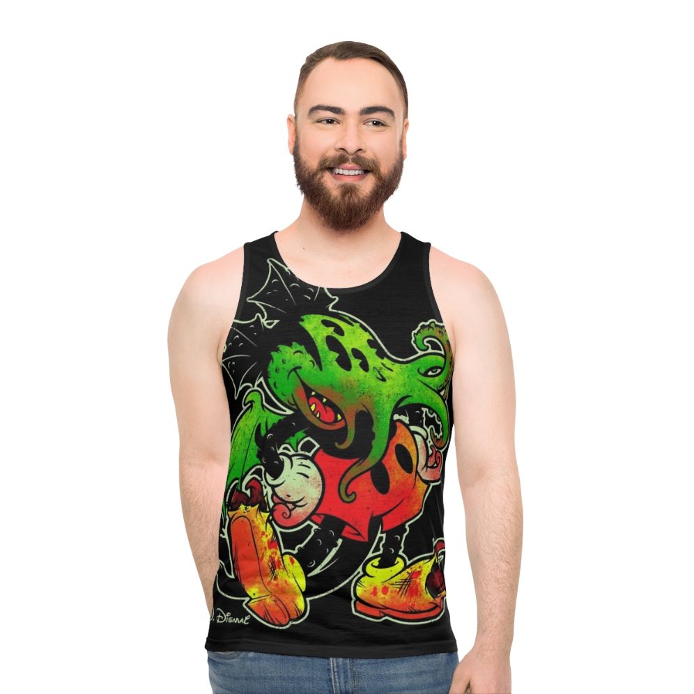 Cthulhu inspired unisex tank top with Mickhulhu mouse design