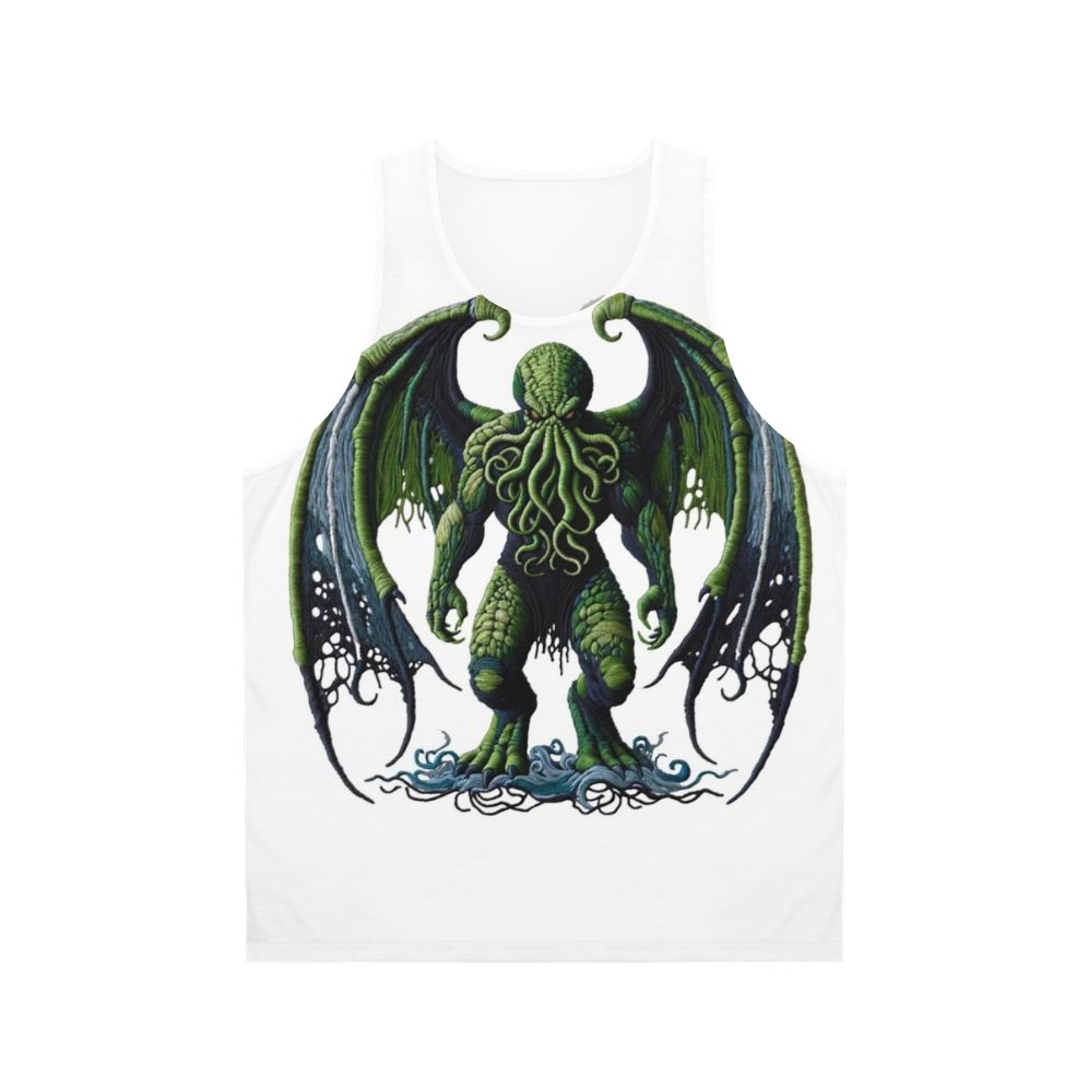 Cthulhu unisex tank top with embroidered legendary creature