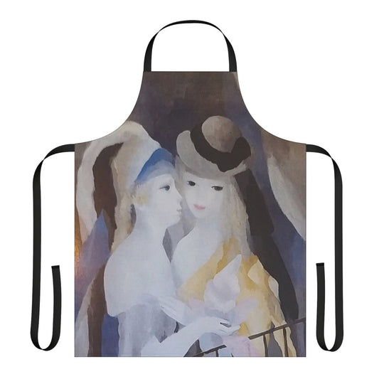 Cubist art apron with a design by French painter Marie Laurencin, known for her depictions of female friendship and relationships.