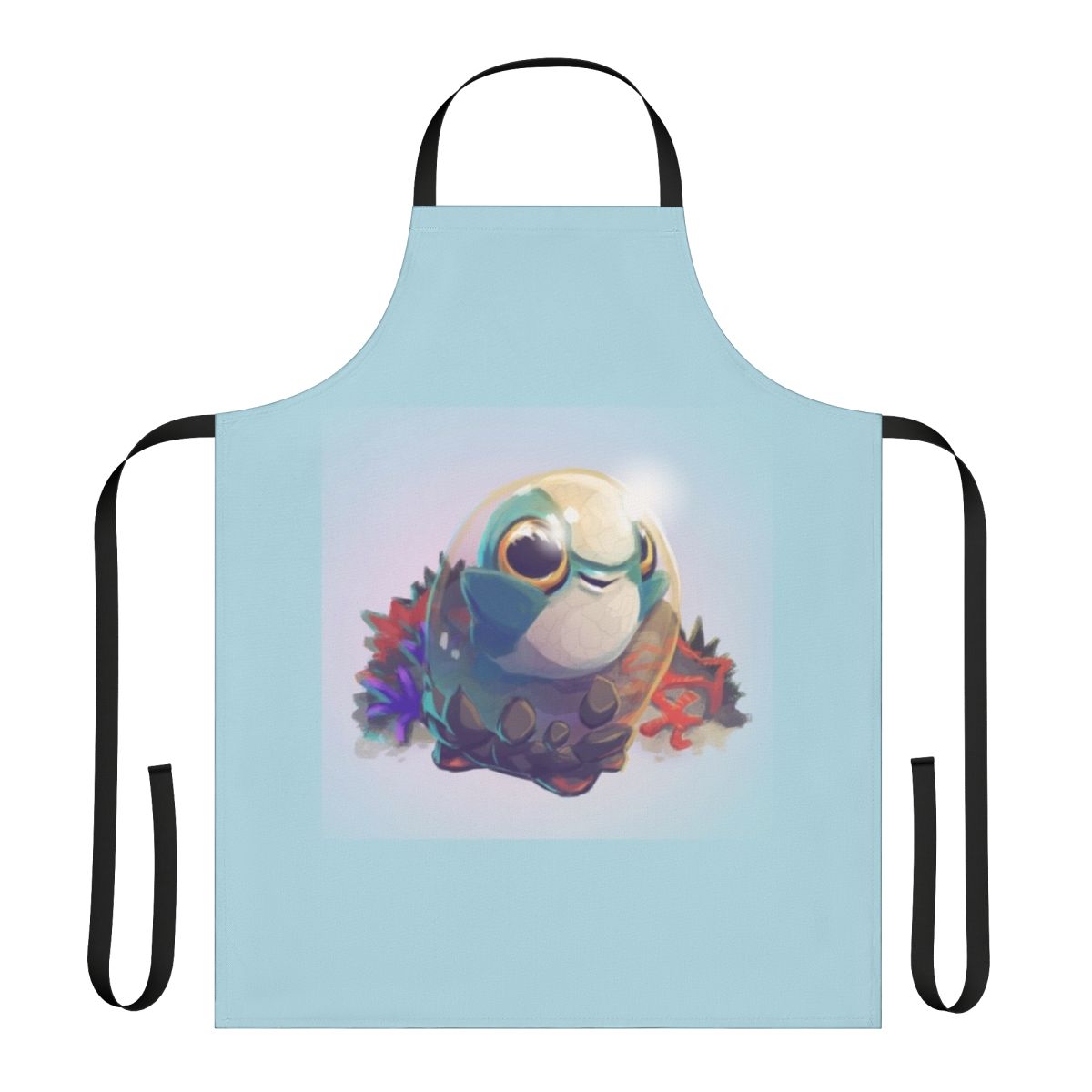 Cuddlefish-themed apron featuring a cute baby monster design inspired by the video game Subnautica