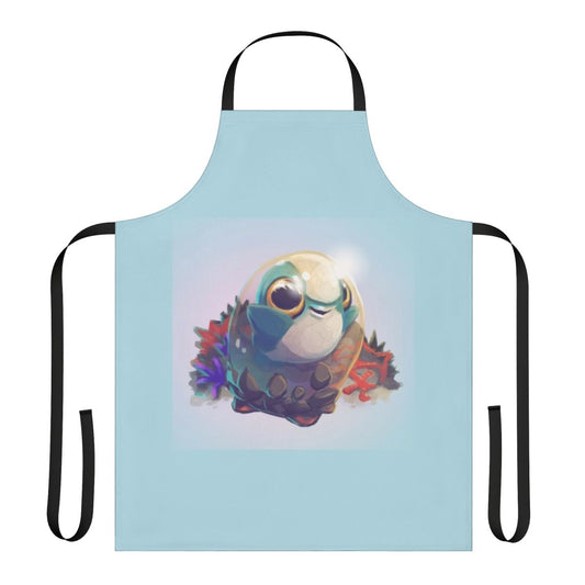 Cuddlefish-themed apron featuring a cute baby monster design inspired by the video game Subnautica