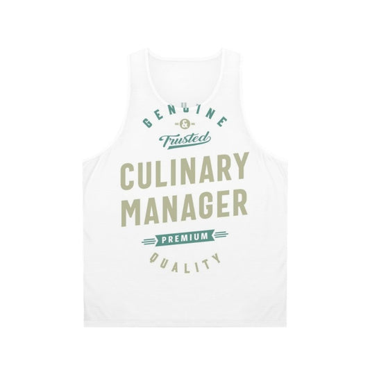 Culinary manager chef unisex tank top