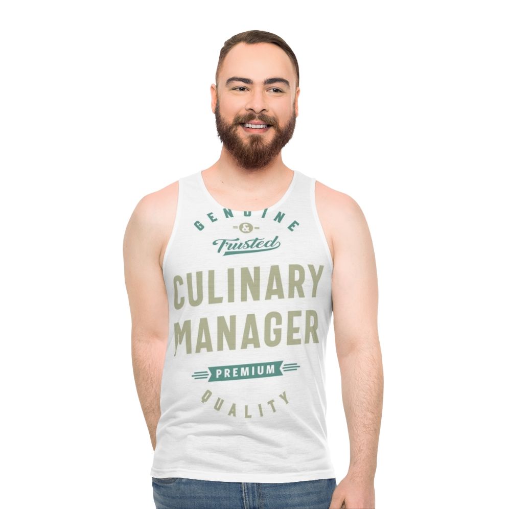 Culinary manager chef unisex tank top
