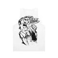 Unisex tank top with a dark humor design inspired by cult classic sci-fi movies and retro gaming