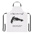 Apron featuring a graphic inspired by the 1999 cult film "Existenz" directed by David Cronenberg
