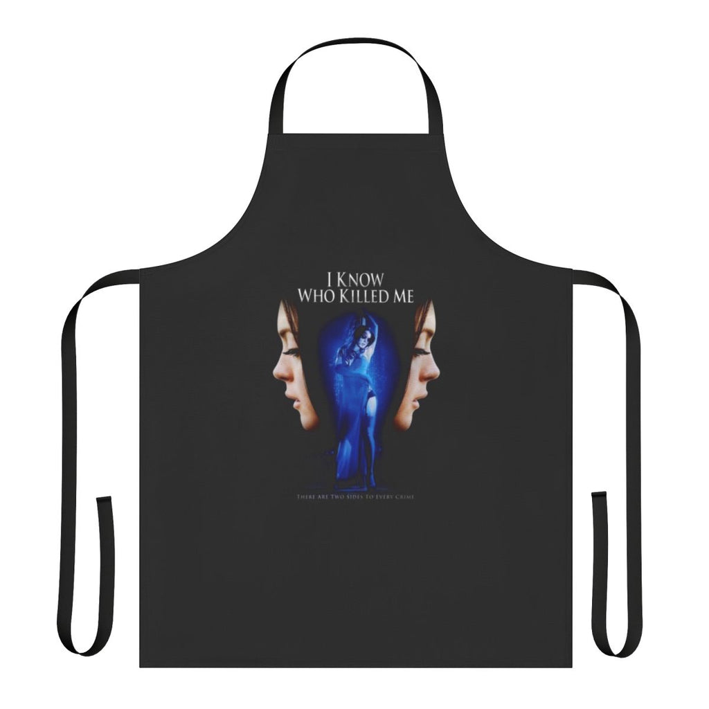 Apron with parody design inspired by the cult horror movie "I Know Who Killed Me" starring Lindsay Lohan.