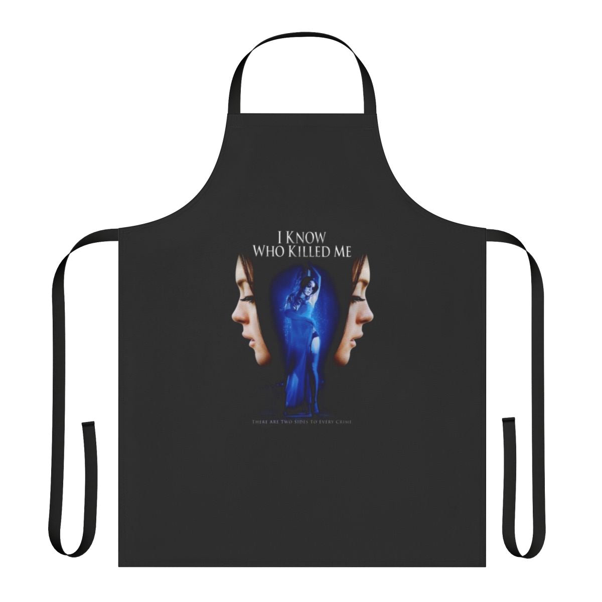 Apron with parody design inspired by the cult horror movie "I Know Who Killed Me" starring Lindsay Lohan.