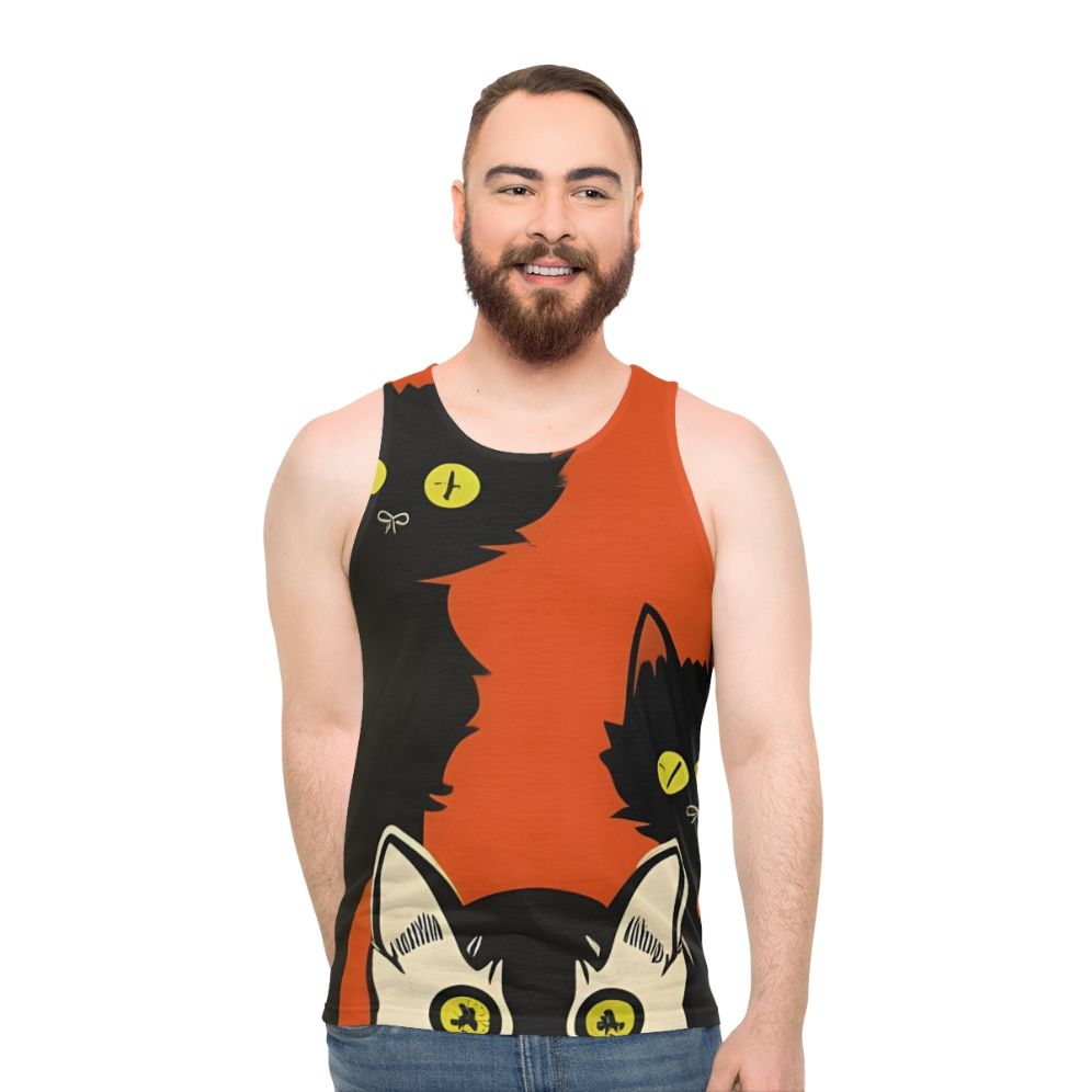 Curious Cats Unisex Halloween Tank Top