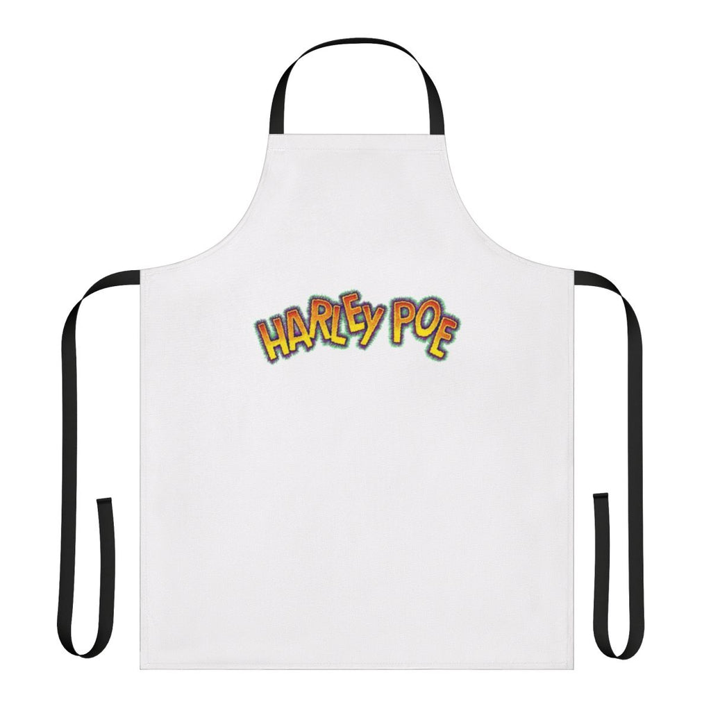 Curly Spiked Apron with Harley Poe Inspired Band Logo Design