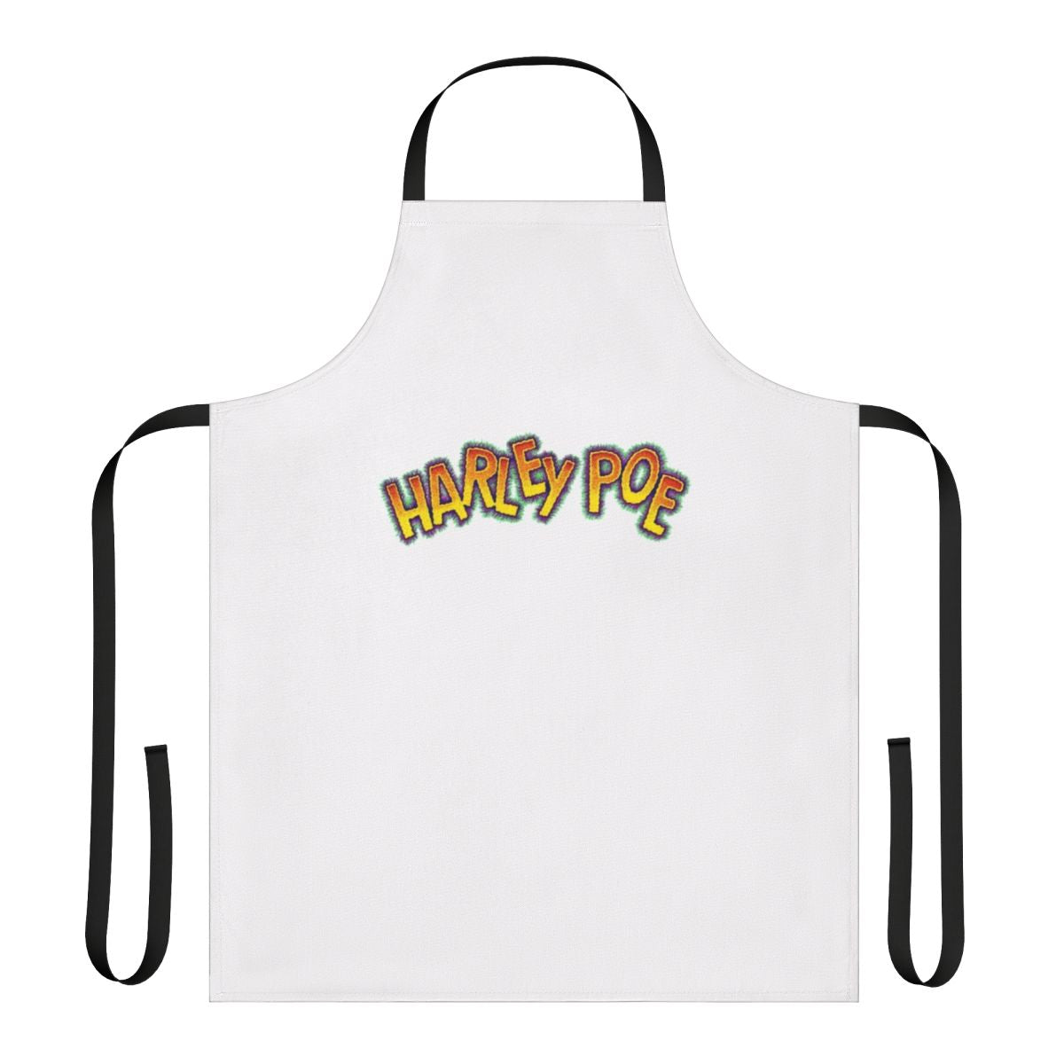 Curly Spiked Apron with Harley Poe Inspired Band Logo Design