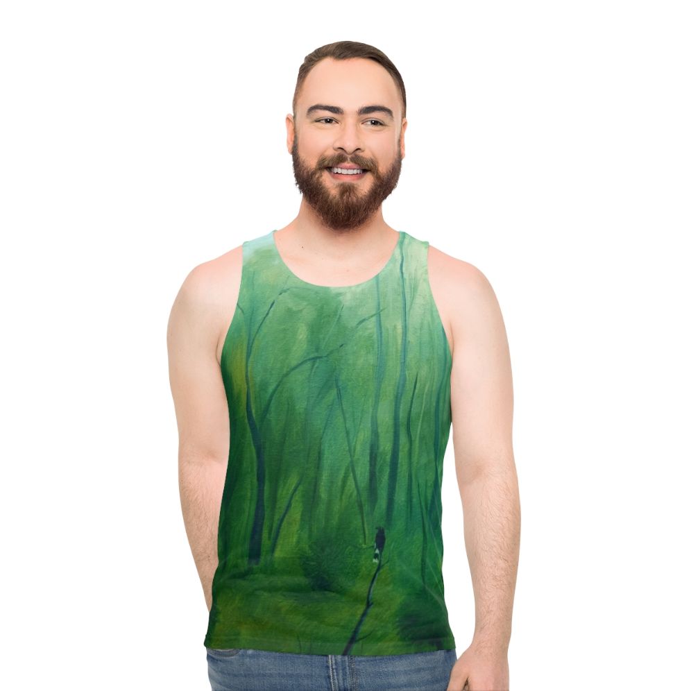 Currawong Dawn Unisex Tank Top with Australian Landscape Artwork
