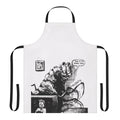 A humorous apron featuring the cursed Garfield meme with Jon and Lasagna.