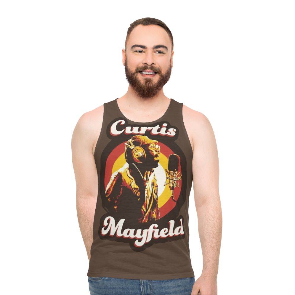 Curtis Mayfield 70s Funky Soul Unisex Tank Top