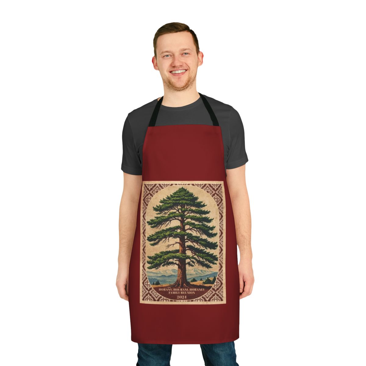 Personalized apron with custom family reunion 2024 design
