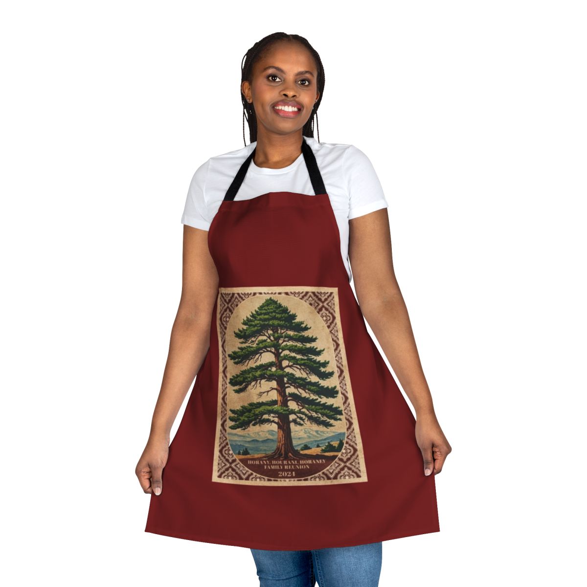 Personalized apron with custom family reunion 2024 design
