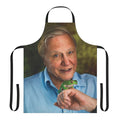 Custom all-over print apron featuring a vibrant David Attenborough design for nature enthusiasts